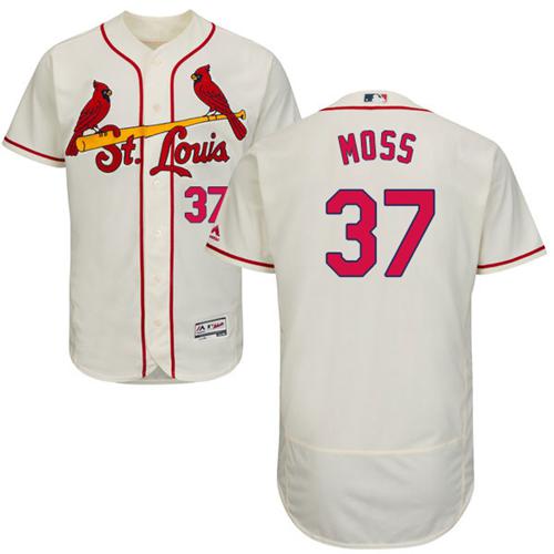 Cardinals #37 Brandon Moss Cream Flexbase Authentic Collection Stitched MLB Jersey